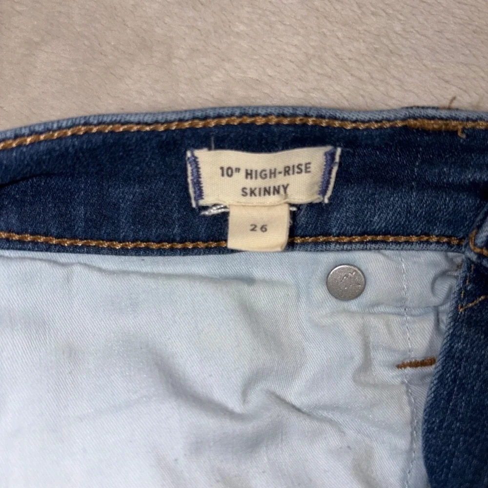 Madewell 10 High-Rise Skinny Jeans Blue Denim Size 26 Indigo Stretch Womens
